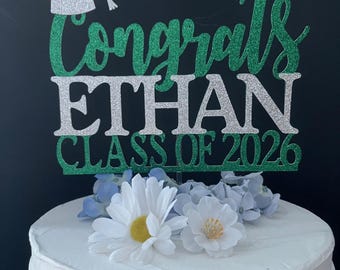 Graduation Cake Topper, Any Name  Personalized Graduation cake topper, Grad Party decor, Congrats Grad, Graduation Party, Graduation 2026