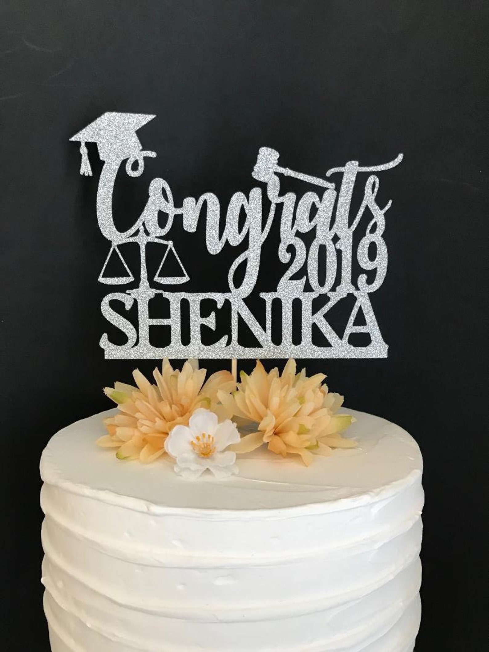 Law School Graduation Cake Topper Personalized Graduation | Etsy