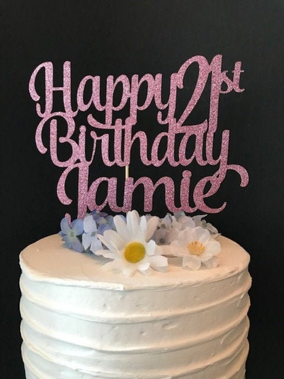 Janie's Cakes Happy Birthday Cake Topper