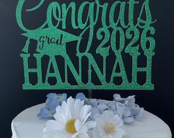 Personalized Graduation cake topper, Graduation Cake Topper, Graduation Party decor, Congrats Grad, Graduation Party, Graduation 2026, Grad