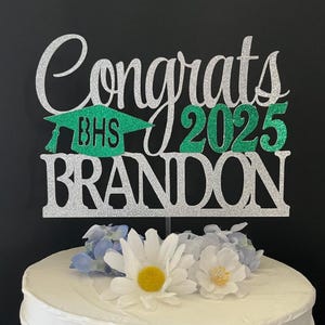 Any Name Graduation Cake Topper, Personalized Graduation cake topper, Grad Party decor, Congrats Grad, Graduation Party, Graduation 2025