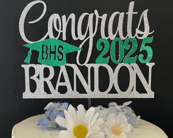 Any Name Graduation Cake Topper, Personalized Graduation cake topper, Grad Party decor, Congrats Grad, Graduation Party, Graduation 2025