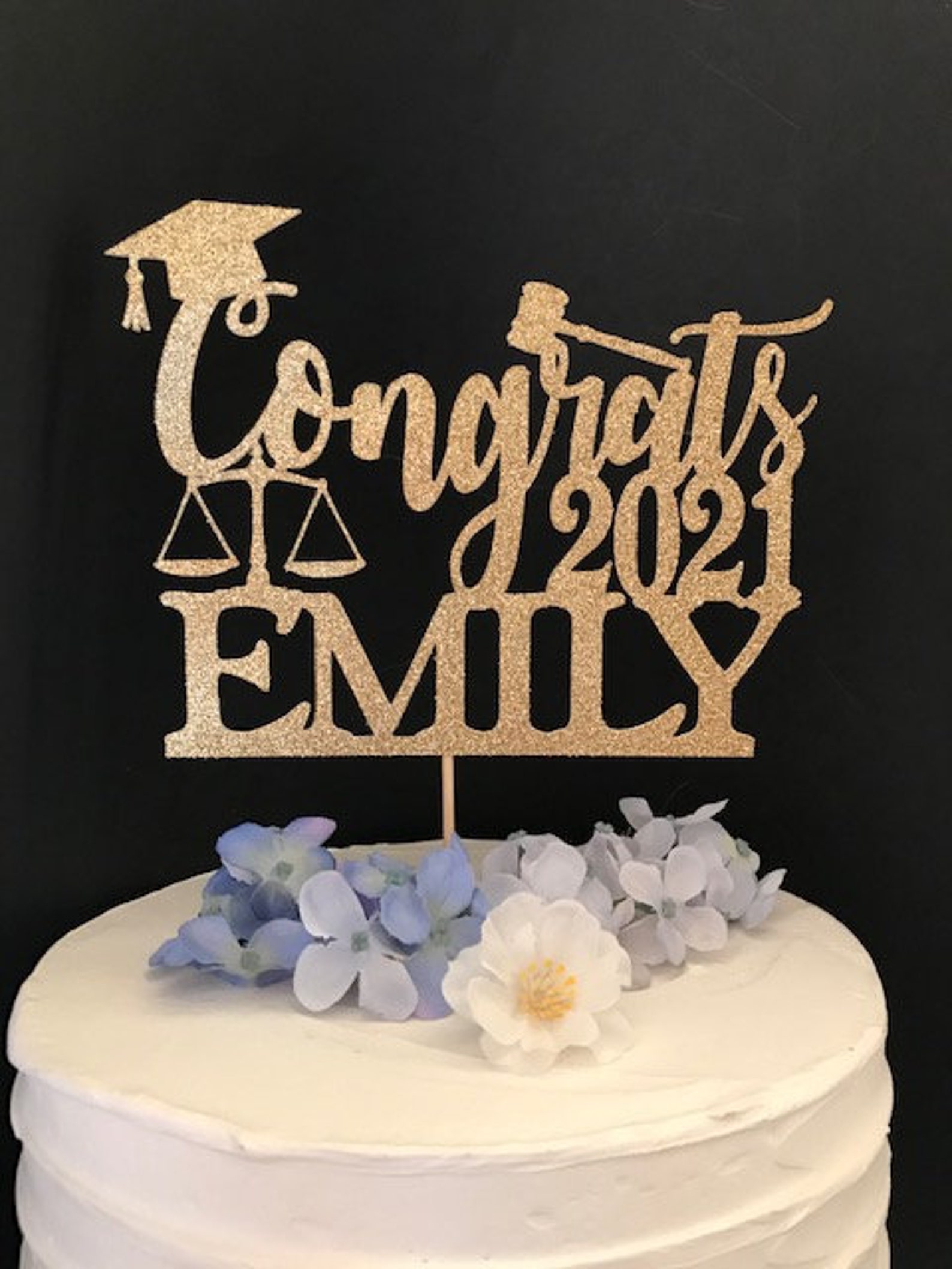 Law School Graduation Cake Topper Personalized Graduation | Etsy