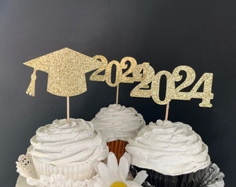 Graduation, Graduation Cake topper,  Graduation Party, Graduation Decor, Graduation Cupcake topper, Class of 2024, Graduation Cake, 2024