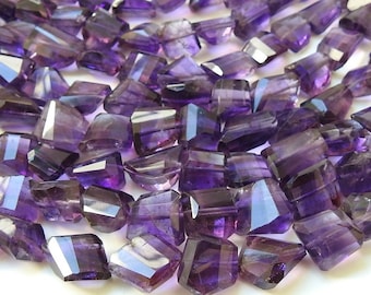Amethyst Faceted Tumble Nugget Bead-10Inches Strand 10X7To20X12MM Approx-Natural Stone PME-TU1
