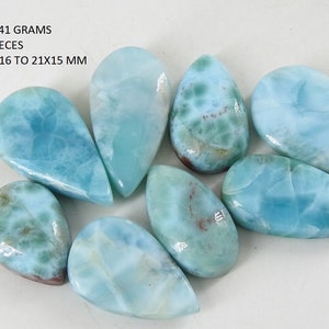 Larimar Feito à Mão Suave Forma Cabochão Lote/Pedra Solta Para Fazer Jóias/Único/C3