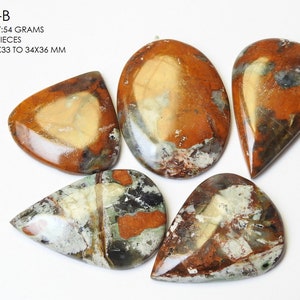 Jaspis Glatte Cabochons Lot / Eine Seite poliert / Handgemachter loser Stein / Für die Herstellung von Edelstein Schmuck / Multi Color / Großhändler / 100% natürlich / C3