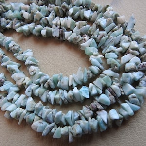 Larimar Natural Polished Rough Bead/Chip/Nugget/14Inches Strand 8To5MM/Wholesaler/Supplies/RB7