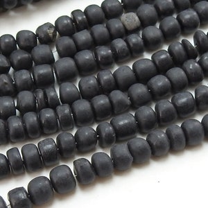 Shungite Smooth Matte Polished Roundel Bead 16Inch Strand Wholesaler Supplies New Arrival Natural Stone WB4