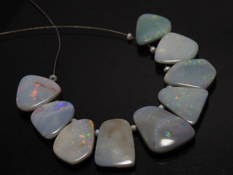 Australian Opal Doublet 1.Strand 9 Pieces Smooth Fancy Shape Briolettes Finest Quality 100/% Natural Wholesale Price New Arrival