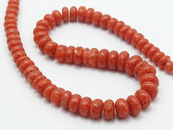 Perline Rotonde Sciolte Di Corallo Rosso Di Alta Qualà In Pietra - Foto 9