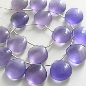 Purple Fluorite Smooth Heart Shape Teardrop/For Making Jewelry/Earring Pair/2Piece 14X14MM/For Making Jewelry/Natural Stone/PME-CY3