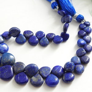 Lapis Lazuli Smooth Heart Shape Teardrop Loose Stone Bead For Jewelry Making 8Inches Strand 13-6MM Natural Stone PME-BR6