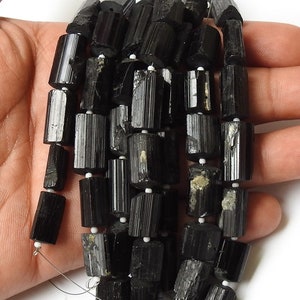 Black Tourmaline Natural Crystals Rough Bead 10Piece Strand Loose Raw Stone Minerals Gemstone Wholesaler Supplies R2