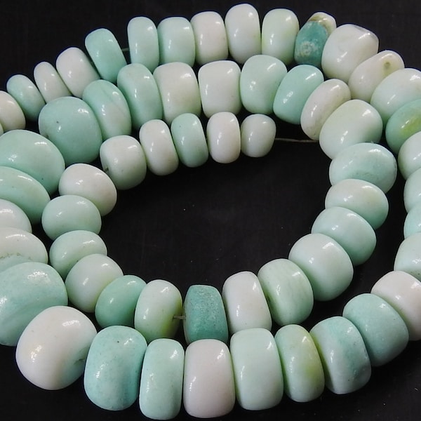 Blue Opal Smooth Roundel Bead/12Inch Strand 5To10MM Approx/Wholesaler/Supplies/New Arrival/W-B8