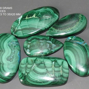 Malachit glatt poliert, ausgefallene Form Cabochon Lot / lose Edelstein / für die Herstellung von Schmuck / 100% natürlich / C3