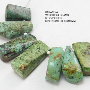African Turquoise Smooth Stick Shape Cabochon Briolette Baguette Rectangle Wholesaler Supplies Natural Stone BR9