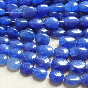 Blue Quartz Smooth Oval Shape Tumble Nugget/For Making Jewelry/12Inches Strand 12X9To6X5MM/Wholesaler/Supplies/New Arrival/PME-TU5