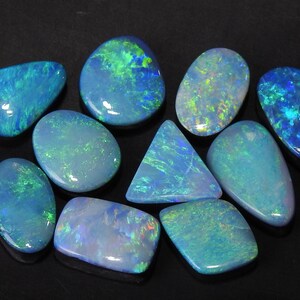 Australian Opal Doublet Multi Fire Smooth Cabochon/10piece Lot ...