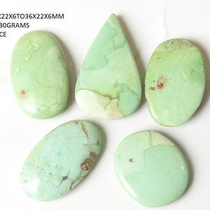 Verde Arizona Turquesa Suave Forma Fantasia Um Lado Polido Cabochão Lote Atacadista Pedra Preciosa Natural Pedra Solta Para Fazer Jóias C2