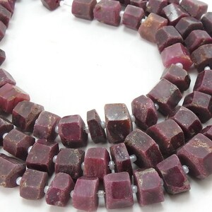 Ruby Crystal Faceted Tumble Nugget -For Making Jewelry-8Inches 7X6To10X8MM Approx-Natural Stone TU4
