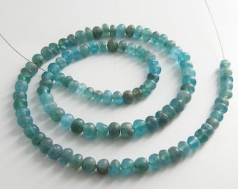 Sky Blue Apatite Roundel Bead-Smooth Matte Polished-Roundel Shape-16Inches Strand-For Making Jewelry-Wholesaler Supplies-Natural Stone WM-B8