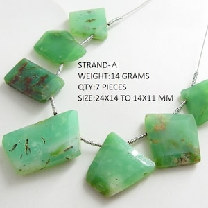 Chrysoprase Faceted Fancy Shape Cabochon Briolette Wholesale Price New Arrival Handmade Natural Stone BR3