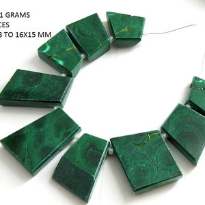 Malachite Faceted Fancy Shape Cabochon Briolette/Handmade Loose Stone/For Making Jewelry/Wholesaler/Supplies/BR8