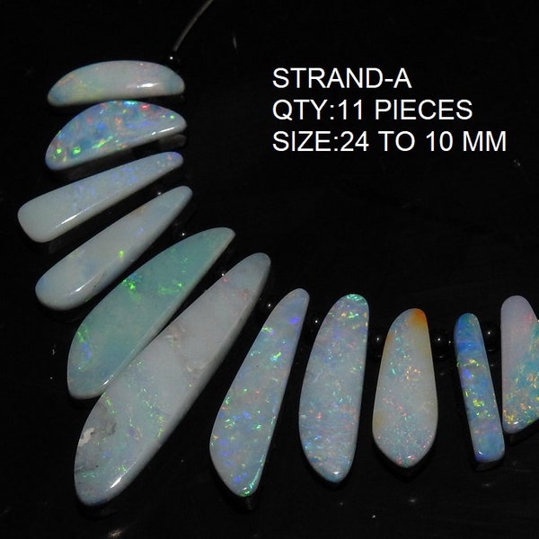 Australian Opal Doublet Multi Fire Smooth Fancy Stick Shape Cabochon Briolette/Wholesaler/Supplies/New Arrivals/MS