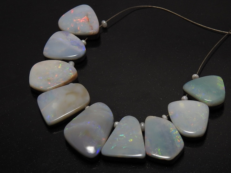 Australian Opal Doublet 1.Strand 9 Pieces Smooth Fancy Shape Briolettes Finest Quality 100/% Natural Wholesale Price New Arrival