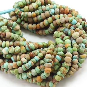 Arizona Turquoise Smooth Handmade Bead 16Inch Strand For Making Jewelry Wholesaler Supplies Natural Stone WB-2