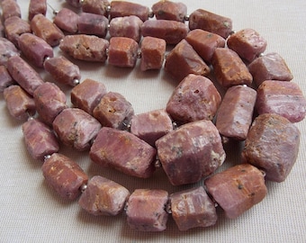 Ruby Natural Crystal Shape Rough Bead 12Inches Strand 20X12To9X7MM Approx Wholesale Price New Arrival R2