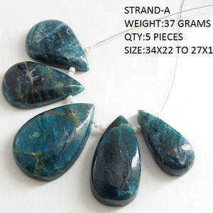 Neon Blue Apatite Smooth Cabochon Briolette For Making Jewelry Loose Stone Wholesaler Supplies Natural Gemstone BR1