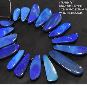 Natural Australian Opal Doublet Stick Bead, Smooth Polished Fancy Shape Briolette Cabochon, Wholesale Supplies, New Arrival Opal Charm MS