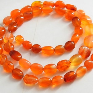 Carnelian Smooth Oval Shape Tumble Nugget/12Inches 8X7To5X4MM/Wholesaler/Supplies/100%Natural/TU3