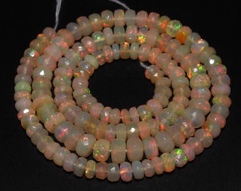 Perle cocarde à facettes multiples en opale éthiopienne naturelle/4 à 7 MM environ/pour la fabrication de bijoux/MS-EO2