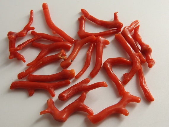 Red Coral Natural Rough Stick Branches Loose Raw Bead For Making Jewelry