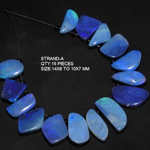 Australischer Opal Bead Doublette Multi Fire Glatte Fancy Form Seitlich Bohrer Cabochon Briolette für die Herstellung von Schmuck Naturstein