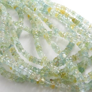 Aquamarine Smooth Handmade Roundel Bead/For Making Jewelry/16Inches Strand 5MM/Wholesale Price/New Arrival/WB-1