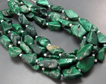 thumbnail image 2 of Green Malachite Round Polished Gemstone Beads - 4mm 6mm 8mm 10mm - Perfect Gems 2 of 5