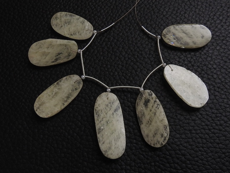 1 Strand 7 Pcs White Aquamarine Fancy Shape Faceted Briolettes 100/% Natural Finest Quality Wholesale Price New Arrival