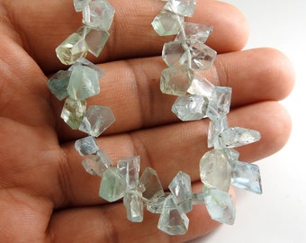 BRIESTA ブリエスタ aquamarine NUTS OUTDOOR Aquamarine Faceted Fancy Shape Briolette 8inches 6-12MM Long