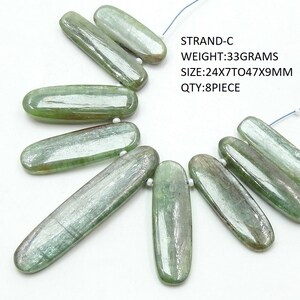 Cabochão Briolette de Forma Elegante Lisa de Cianita Verde/Para Fazer Joias/Pedras Preciosas Soltas/Pedra Natural/BR9