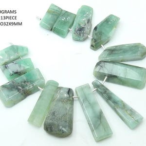 Pietra briolette smeraldo sfaccettata a forma di fantasia - Per la creazione di gioielli - Forniture all'ingrosso - Pietra naturale - BR9