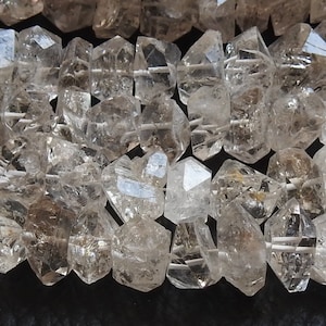 Herkimer Diamond Natural Crystal Rough Nugget For Making Jewelry 16Inch 10-15MM Approx Wholesaler Supplies RB4