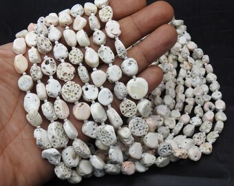 White Coral Natural Polished Rough Tumble-Loose Raw Stone-16Inches Strand 7X7To15X10MM Approx-Wholesaler Supplies-New Arrival WM-CR1