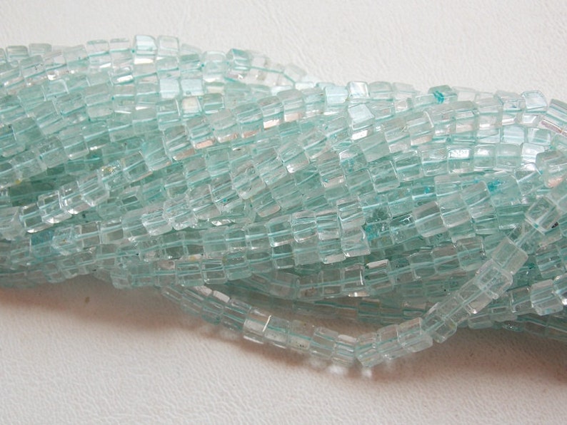 Blue Topaz Smooth Cubes,Box Shape Beads,16Inch Strand 4MM Approx Blue Topaz Smooth Cubes,Box Shape Beads,16Inch Strand 4MM Approx