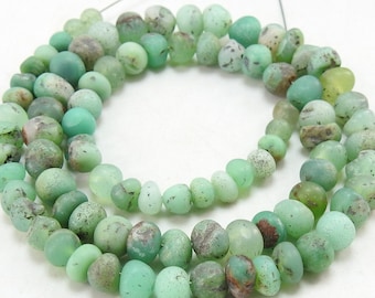 Chrysoprase Smooth Matte Polished Roundel Bead 16Inches Strand Wholesaler Supplies Natural Stone WMB-3