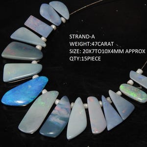 Australian Opal Doublet Multi Fire Smooth Cabochon/10piece Lot ...