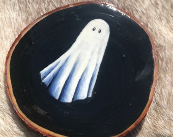 Mini ghost wood+resin painting
